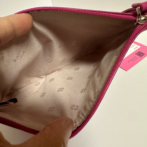 Kate Spade Saffiano PVC Small Wrislet, Bubble Gum Pink, NWT - Picture 6 of 9